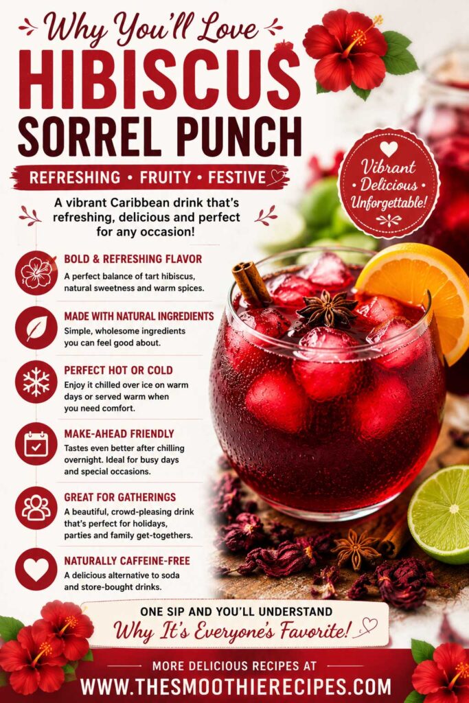 Refreshing hibiscus sorrel punch recipe