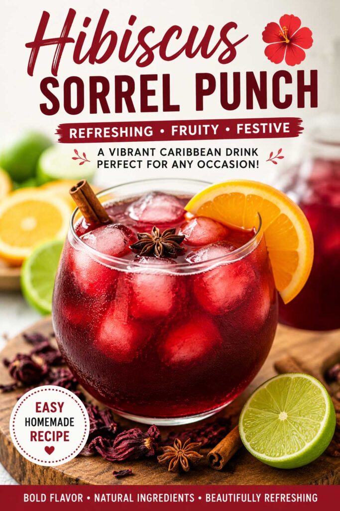 Vibrant hibiscus sorrel punch recipe