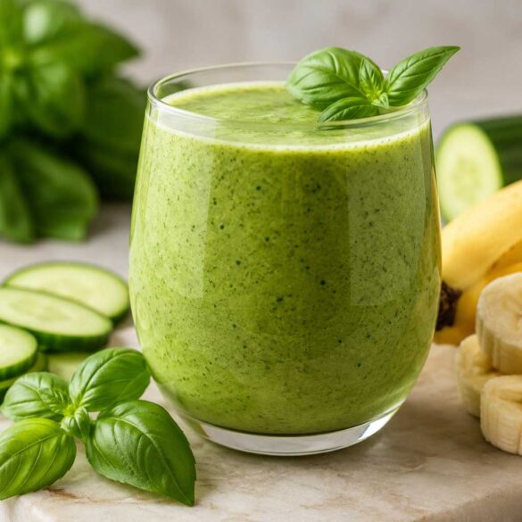 Cucumber Banana Basil Smoothie recipe