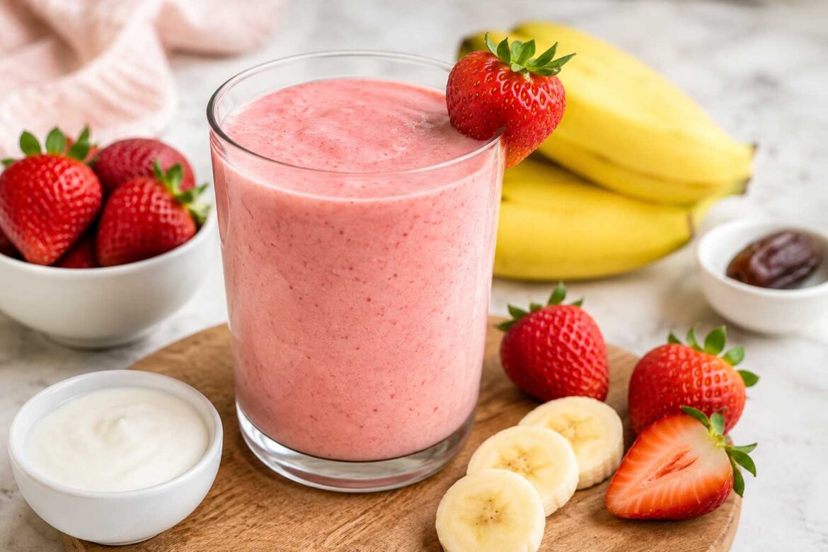 Strawberries Yogurt Banana Smoothie recipe