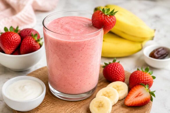Strawberries Yogurt Banana Smoothie recipe