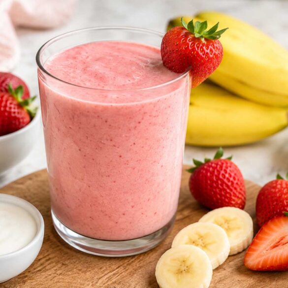 Strawberries Yogurt Banana Smoothie recipe