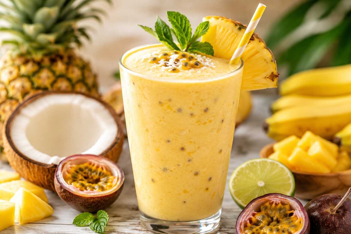pina colada with passion fruit smoothie recipe