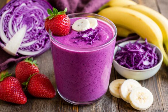 red cabbage strawberry banana smoothie recipe