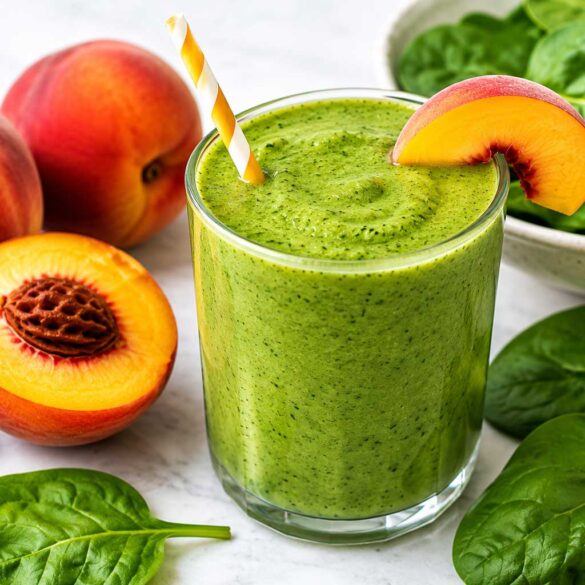 Peachy Smoothie with spinach recipe