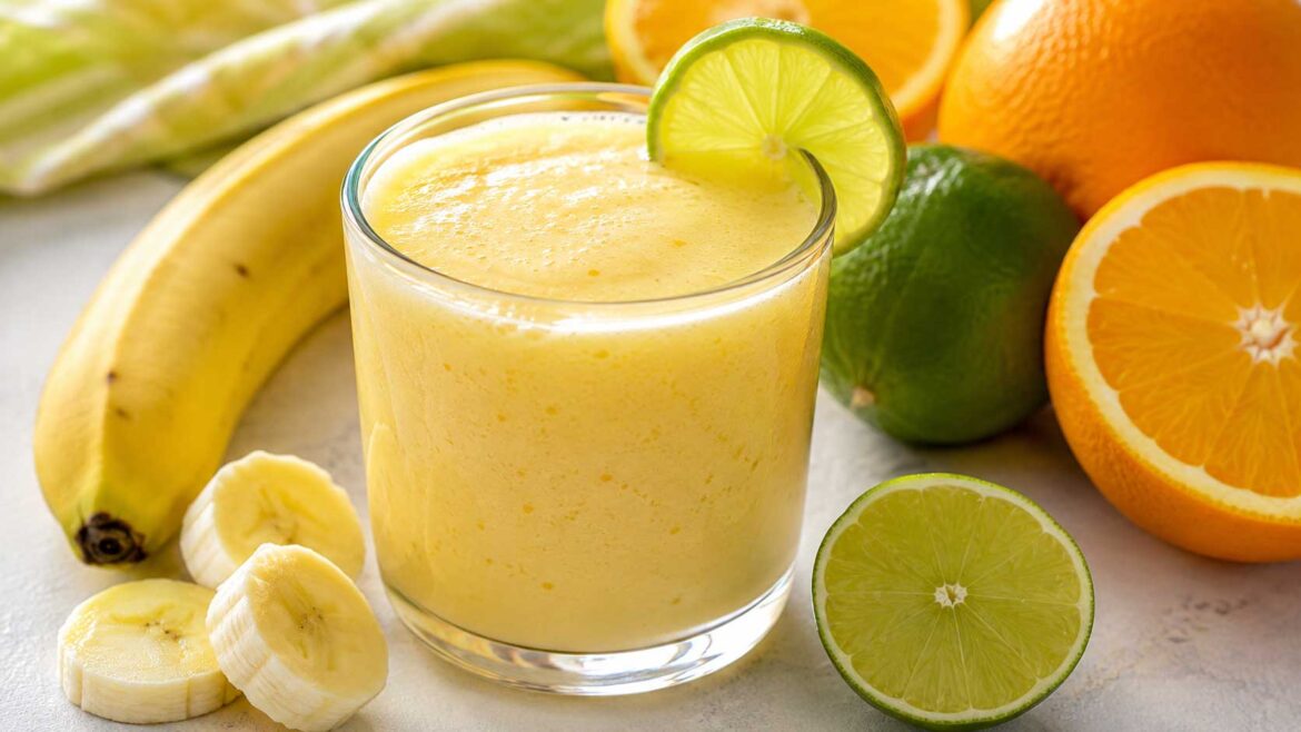 Orange Banana Lime Smoothie recipe