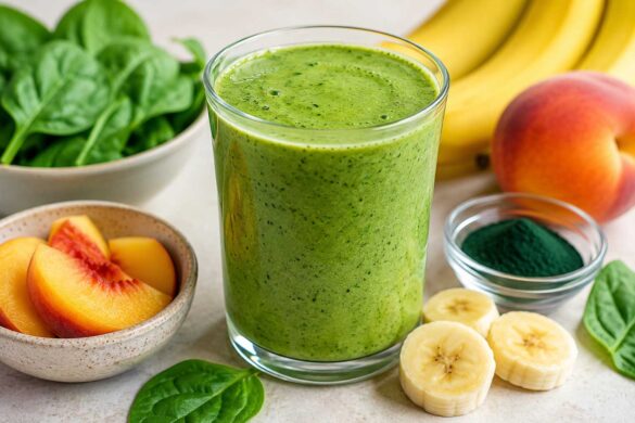 Peach Banana Greens Smoothie recipe
