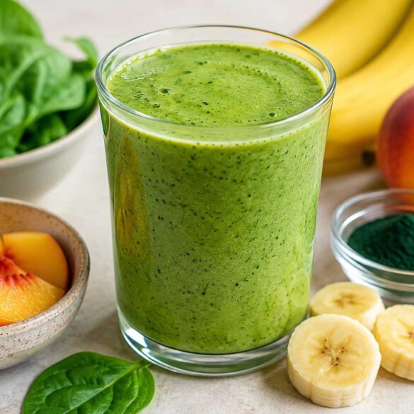 Peach Banana Greens Smoothie recipe