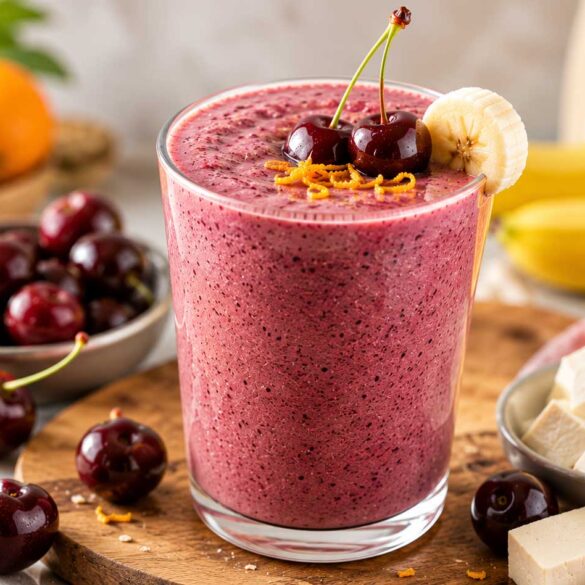 cherry tofu banana smoothie recipe