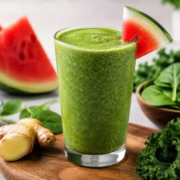 Watermelon Ginger Greens recipe