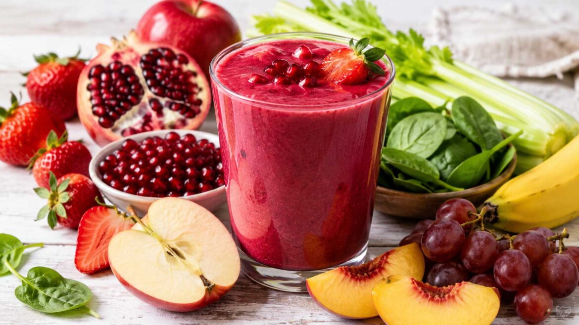 Strawberries Pomegranate Smoothie recipe