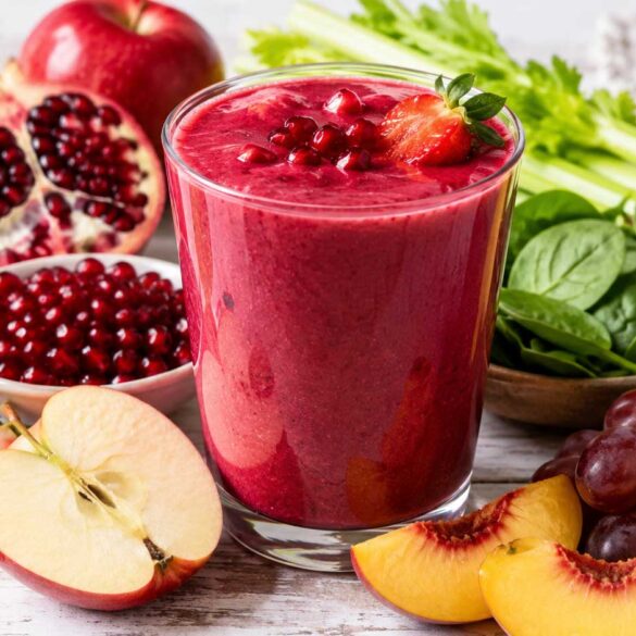 Strawberries Pomegranate Smoothie recipe