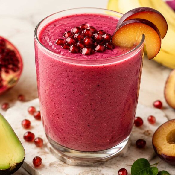 pomegranate banana plum avocado smoothie recipe