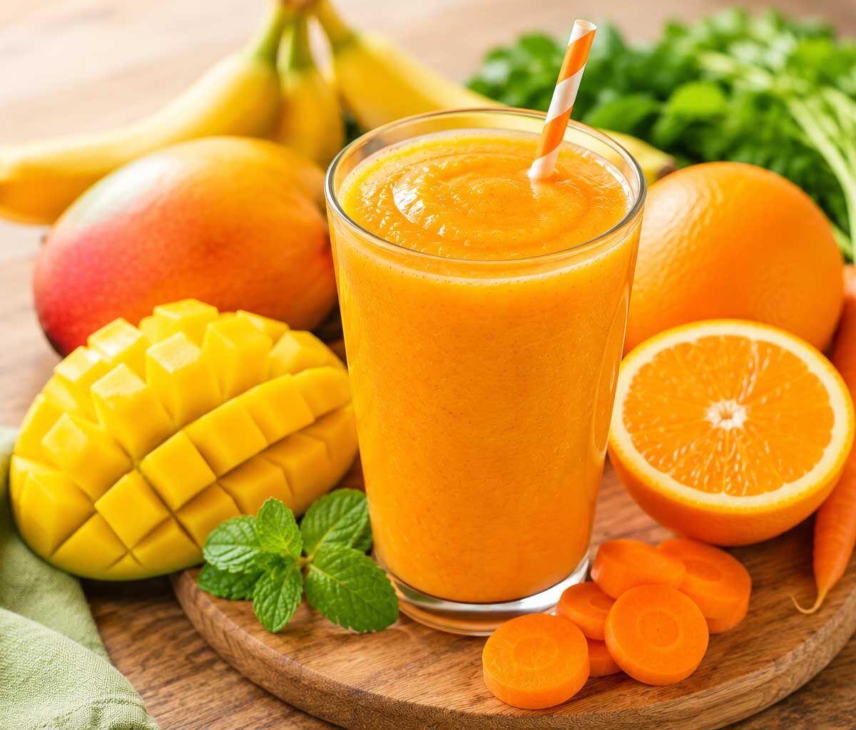 Mango banana carrot orange