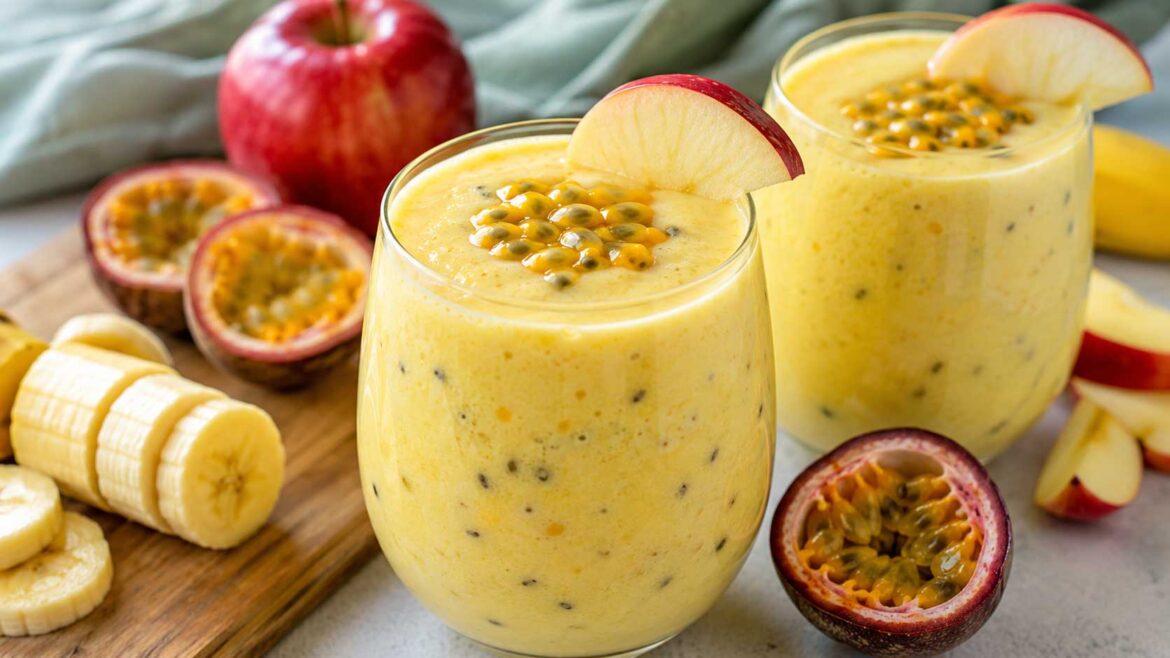 Passion fruit Apple Banana Smoothie recipe