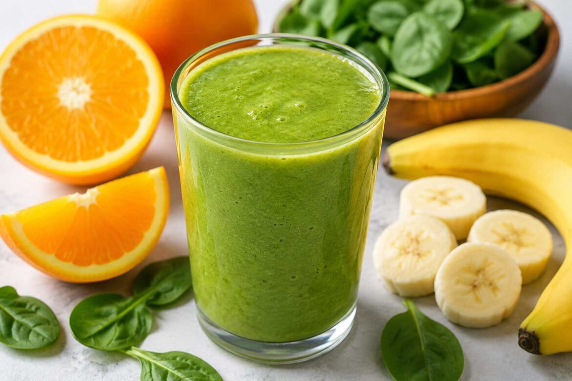 Orange Banana Greens Smoothie recipe