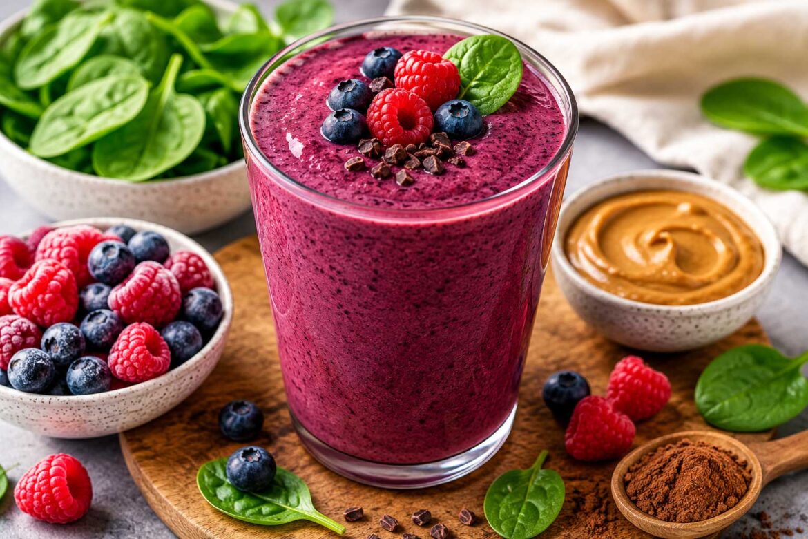 berry protein greens smoothie recipe