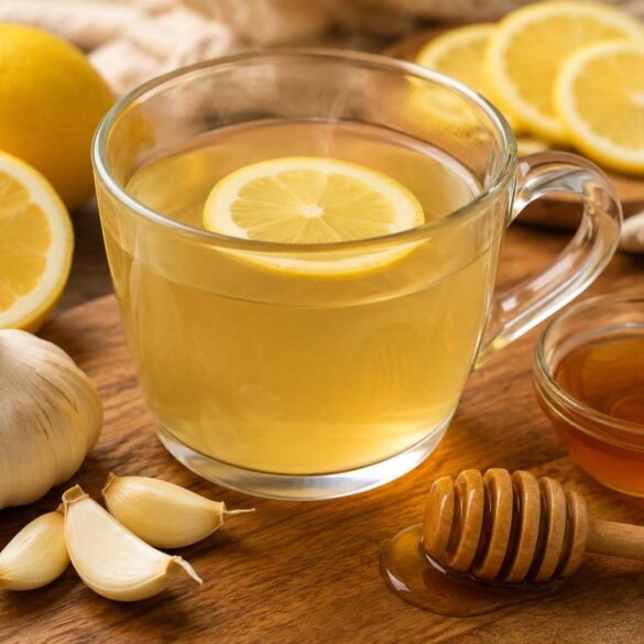 Garlic Lemon Honey Tea recipe
